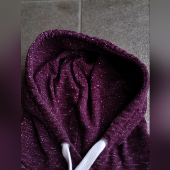 Reflex Womens medium Love Logo Pullover Blended Cotton Burgundy Hoodie crop top - Picture 5 of 12